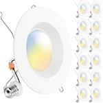 Sunco 12 Pack 6 Led Recessed Light, Retrofit Downlight Can Lights For Ceiling. Fixed Price $60.00.