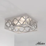 Hunter Gablecrest Distressed White And Painted Concrete 2 Light Flush Mount. Fixed Price $179.99.