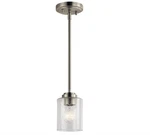 Kichler Winslow 1-LIGHT Brushed Nickel Contemporary Kitchen Mini Pendant. Fixed Price $38.80.