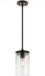 Kichler Crosby - 10.75 Inch Mini Kitchen Pendant Antique Bronze, Contemporary. Fixed Price $41.06.