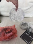 Clear Lattice Glass Elk Kersey Mini Pendant Satin Nickel Nwob + Bulb 10456/1. Fixed Price $39.99.