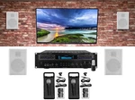 Technical Pro Home Karaoke Machine SYSTEM+(4) 5.25" White Wall Mount Speakers. Fixed Price $329.85.