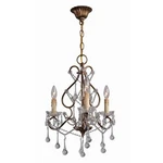 World Imports Grace Collection 3-LIGHT Antique Gold Indoor Chandelier. Fixed Price $79.99.