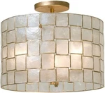 Kalco 505840OL Three Light Semi Flush Mount Roxy Oxidized Gold Leaf. Fixed Price $537.00.