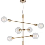 Forte Lighting 7117-06-12 Baton Chandelier Soft Gold. Fixed Price $171.60.