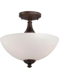 Nuvo Lighting 60/5144 Patton Three Semi-flush Dome Watt A19 Max Frosted. Fixed Price $24.00.