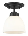 Z-lite 443F1-MB Ashton Matte Black 6" Wide Semi-flush Ceiling Fixture. Fixed Price $50.46.