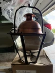 Pottery Barn Oversized Copper Pendant Light, Metal Glass Indoor. Fixed Price $400.00.
