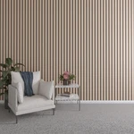 Ekena Millwork 47"H X 1/4"T Adjustable Wood Wall Panel Kit 22 Alder Slats. Fixed Price $96.21.