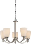 Nuvo Lighting 60/5825 Nickel Laguna 5-LIGHT 23"W Chandelier. Fixed Price $263.99.