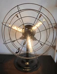 Antique Industrial Fan Lamp Steampunk Edison Light Machine Age Decor. Fixed Price $476.00.