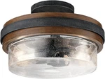 Kichler Grand Bank Semi Flush, 2-LIGHT 150 Total Watts, Auburn Stained Finish. Fixed Price $226.00.
