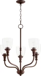 Quorum Richmond Chandelier, 5-LIGHT 300 Total Watts Oiled Bronze W/ Clear Seeded. Fixed Price $193.06.