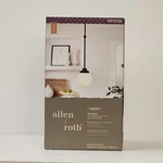 Allen + Roth Webner Pendant Oil Rubbed Bronze White Glass Shade. Fixed Price $33.00.