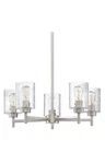 Doraimi Lighting 5 Chandelier Brushed Nickel Finish,classic Style. Fixed Price $50.00.