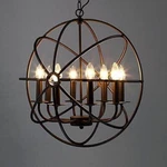Industrial Vintage Retro Pendant Light - Litfad 21" Edison Metal Globe Shade H... Fixed Price $170.99.