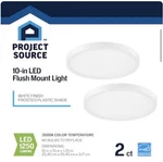 New Project Source 10 Led Flush Mount Light, White Frame 2 Pack. Fixed Price $35.00.