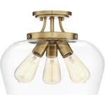 Savoy House Lighting 6-4035-3-322 Octave Semi-flush Mount Warm Brass. Fixed Price $236.30.