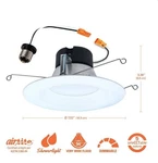 Halo 5/6IN. Led Retrofit Module W/ Baffle Trim 750LM LT56079FS1EWHR (2-PACK). Fixed Price $16.00.