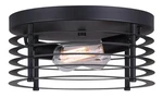 Canarm IFM779B13 Alder 2 Light 13"W Flush Mount Drum Ceiling - Black. Fixed Price $73.87.