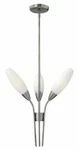 Fredrick Ramond Brushed Nickel Etched Opal Glass 3 Light Chandelier/pendant $450. Fixed Price $86.39.