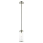 Livex Hillcrest Light Mini Pendant, Brushed Nickel 40470-91. Fixed Price $135.96.
