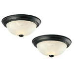Traditional Ceiling Light With Alabaster Glass Oil-rubbed Bronze 2-PACK. Fixed Price $56.87.