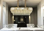 Rystal Rectangular Chandelier Modern Led Ceiling Light. Fixed Price $499.95.