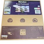 Metalux Halo Fm 11 Inch White Round Integrated Led Flush Mount Light With. Fixed Price $24.99.
