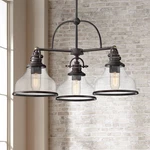 Quoizel Grant 24" Wide Palladian Bronze 3-LIGHT Chandelier. Fixed Price $391.99.