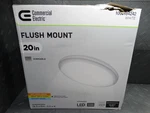 Commercial Electric 20IN Low Profile Led Flush Mount Round Ceiling Light. Fixed Price $20.99.