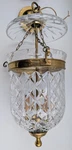 Vintage Waterford Crystal Chandelier Pendant Bell Jar Hanging Light 21" Working. Fixed Price $1199.00.