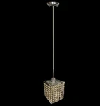 Modern Square Crystal Mini Pendant Light Chrome Chandelier Hanging Ceiling Lamp. Fixed Price $109.00.