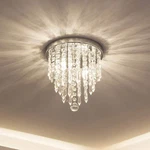 Mini Chandelier, Crystal Lighting, 2 Lights, Flush Mount Ceiling L.... Fixed Price $53.95.