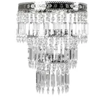Tadpoles Faux-crystal & Chrome Queen's Crown Shade, Large, Chandelier Style. Fixed Price $90.00.