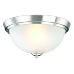 Hampton Bay Stratus Energy Star 2-LIGHT Brushed Nickel Flushmount Frosted Glass. Fixed Price $46.25.