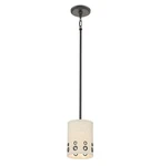 Quoizel LWS3233C Park Avenue Beige Linen Drum Mini Pendant 100 Watt New. Fixed Price $38.00.