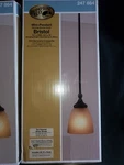 Hampton Bay Bristol Mini Pendant 5.7 Dia X 8.1 Up 58.6 New. Fixed Price $19.99.