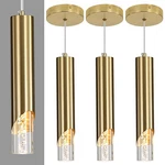 3 Pack Modern Gold Pendant Light Fixture, Acrylic Bubble Cylinder Hanging Lig.... Fixed Price $145.19.