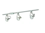 Seasons 326425 Track Light Fixture, (3) 2400W120V Halogen Bulbs, Brushed Nickel. Fixed Price $59.99.