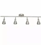 Hampton Bay 34-7/8 4-LIGHT Brushed Nickel Fixed Track Lighting Kit, Free Ship!. Fixed Price $51.00.