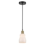 Innovations Ellery 1LT 5" Cord Mini Pendant, Black Brass/white 616-1P-BAB-G391. Fixed Price $136.40.