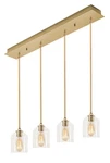 Afx WMMP06MBLNR4 William Light 36"W Linear Pendant - Brass. Fixed Price $560.00.