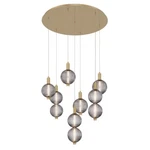 Eurofase Palmas Light 30" Led Chandelier, Gold/smoke 47191-013. Fixed Price $2324.00.