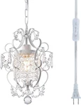 Plug Chandelier Hanging Light Fixture With 14.27 Ft Pllug In-d, White. Fixed Price $73.21.