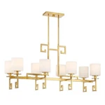 Savoy House Quatrain 8-LIGHT Linear Chandelier, True Gold 1-2305-8-260. Fixed Price $434.99.