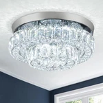 12 Inch Crystal Chandelier Led Ceiling Tier Flush Mount Light.... Fixed Price $86.04.