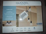 New Quoizel Forkland 5 Light Chandelier Matte Black Finish Clear Glass Nib. Fixed Price $59.99.