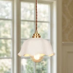 7-INCH Mini Creamy White Floral Pendant Light,home Decor Restaurant/bedside Lamp. Fixed Price $85.33.