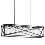 Kichler Moorgate Linear 7 Light Chandelier, Black - 44082BK. Fixed Price $599.95.